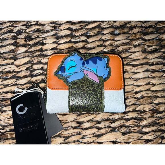 Loungefly Disney Lilo & Stitch Spam Musubi Stitch Mini Backpack Wallet - Picture 8 of 9